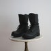 COMBAT Boots - Black Leather Lace-Up - Women's 7 - 7.5 - 1980s VINTAGE