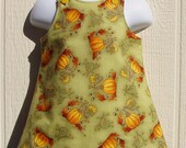 Pumpkins on Green Aline Dress, Size 6 Months