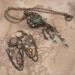 Wire Wrapped Copper Gypsy Earrings And Turquoise Pendant Set
