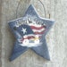 RESERVE LISTING for Renee Set of 6 Salt Dough Patriotic Star Xmas Ornament