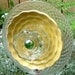 Garden art glass flower suncatcher plant stake yard ornament sculpture yellow