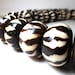 African Beads Large Batik Bone beads 25mm 1 inch Rustic Beads set of TWO