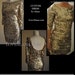 Gold 3/4 sleeve sequin dress - low back and boatneck front sparkly cocktail dress
