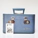 Blue Monarch Train Case