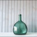 Large Teal Bottle // Glass Vase