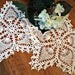 2 Crocheted Doily Ecru Vintage Doilys Doilies Centerpiece Pineapple Lot A430