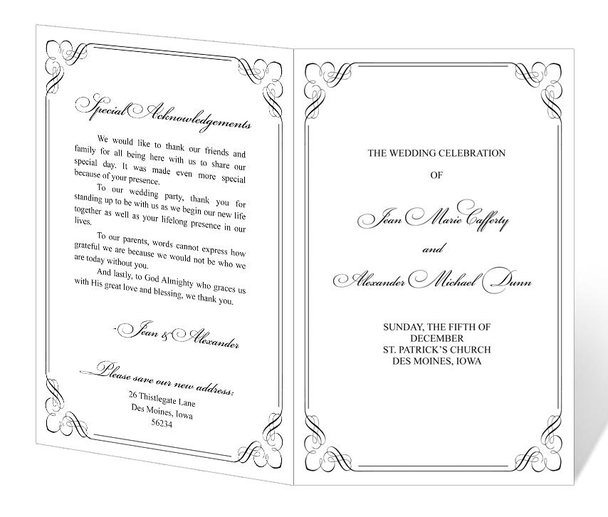 Wedding Programs Design Templates Bookhotels Tk