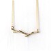 CLEARANCE Woodland Bronze Gold Branch Necklace / Tree Twig Pendant on Double Strand Gold Filled Chain