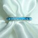 Vintage Sterling Silver Art Deco Blue Stone Eternity Ring - Size 5 1/2