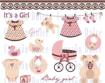 baby girl clipart on Etsy, a global handmade and vintage marketplace.