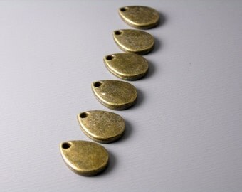 CHARM-AB-DROP-11MM - Antique Bronze Rain Drop Charm - 10 pcs