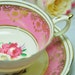 Stunning Paragon Tea Cup and Saucer, Pink, Floral, Gilt, Double Warrant, England c. 1940-50's