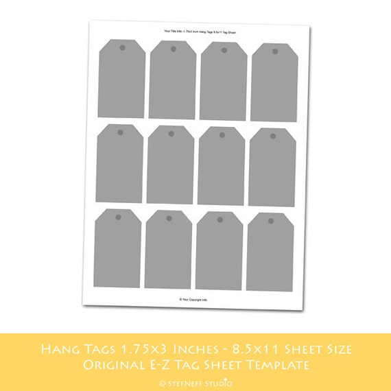 INSTANT DOWNLOAD Make Your Own Tag Sheets with an EZ Tag