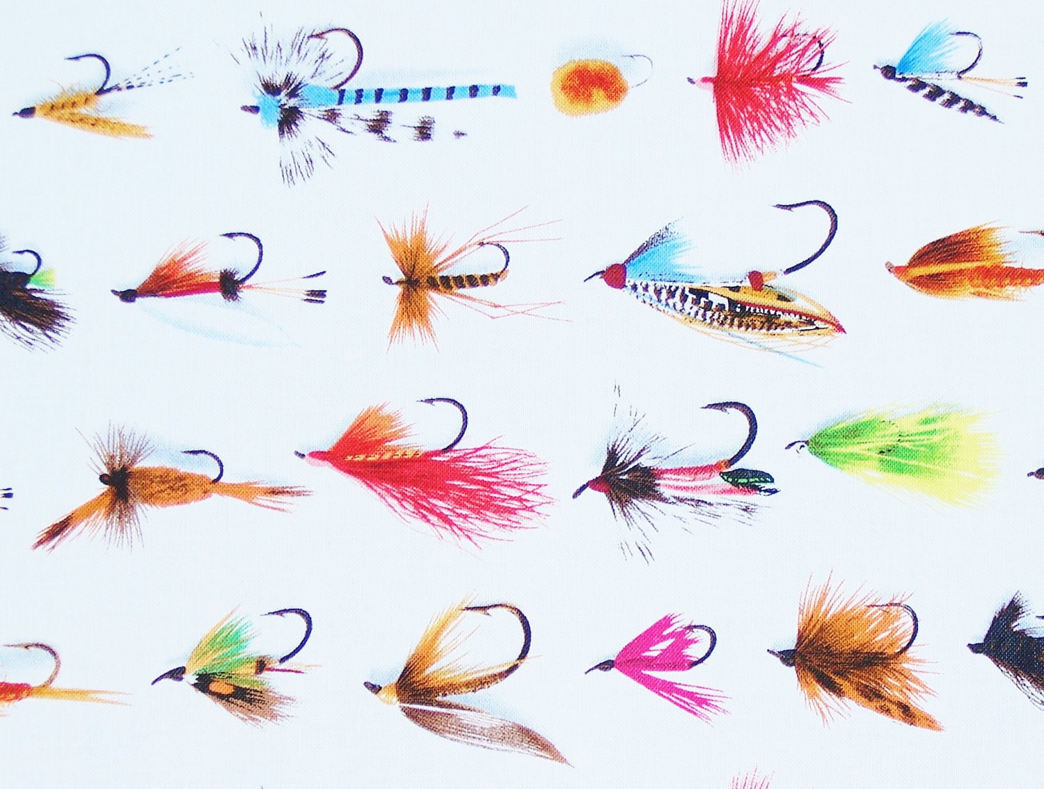 Fly Fishing Fabric 1 yard by OutWestCreations4U on Etsy