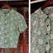 Vintage Mint Green Floral Print Blouse
