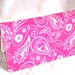 SALE Checkbook Cover - Pink Paisley, novelty corduroy- Fabric Checkbook cover, wallet, cupon holder, organizer
