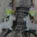 SCOTTY DOG Crackerjack toy rhinestone vintage assemblage antique earrings