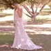 Vintage Wedding Dress Backless Crochet Lace Ivory Cream White Long Sleeve Bohemian Low Back - "Lola"
