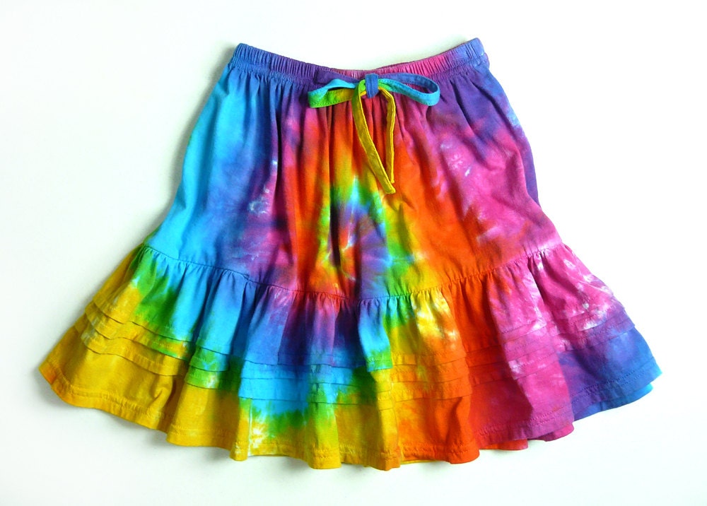 tie dye shirt and skirt set