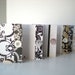 Set of 6 Gift Tags Mini Cards Handmade Vintage Inspired Cottage Chic Ivory Black