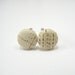 Mens cuff links, beige black, cotton fabric button cuff links, fashion accessories for guys men him, cotton anniversary gift