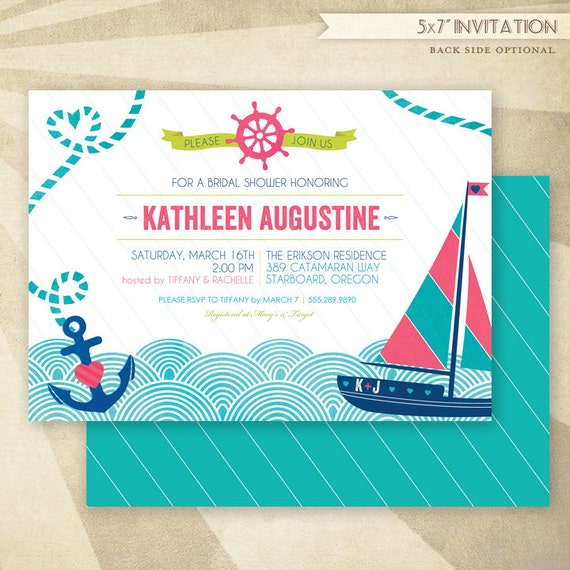 Nautical Wedding Shower Invitations 10