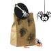 Halloween candy bag clips . spooky cute . 3D . skeleton skull . bat . spiders . large black circles