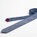 Chambray tie blue linen skinny tie