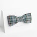 Tartan wool bow tie for men - double sided