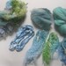 Activity pack of mixed fibres for felting and textile work 'Aquamarina 2'