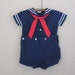 vintage nautical romper 3 months