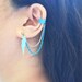 Blue Glitter Lightning Ear Cuff (Pair)