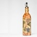 Decorative Oil Bottle, Kitchen Vinegar Oil Bottle in beige and brown, Grapes, Vineyard, ohtteam