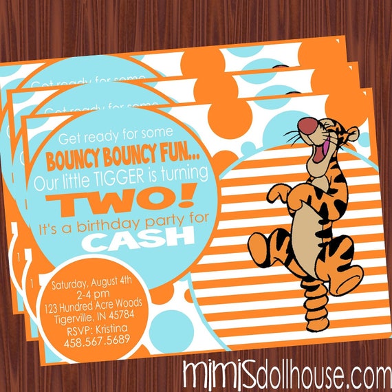 Tigger Birthday Invitations 2