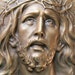 Reserved for James: Superb Vintage Stamping of Christ, Ecce Homo, Sorrowful Man, Antiqued Gold color