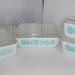 Vintage 1950s Pyrex Butterprint Turquoise Refrigerator Dish Set 8 Piece