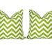Decorative Cushion Covers. Green Chevron Pillow Covers 18 X 18 Inch Couch Pillows