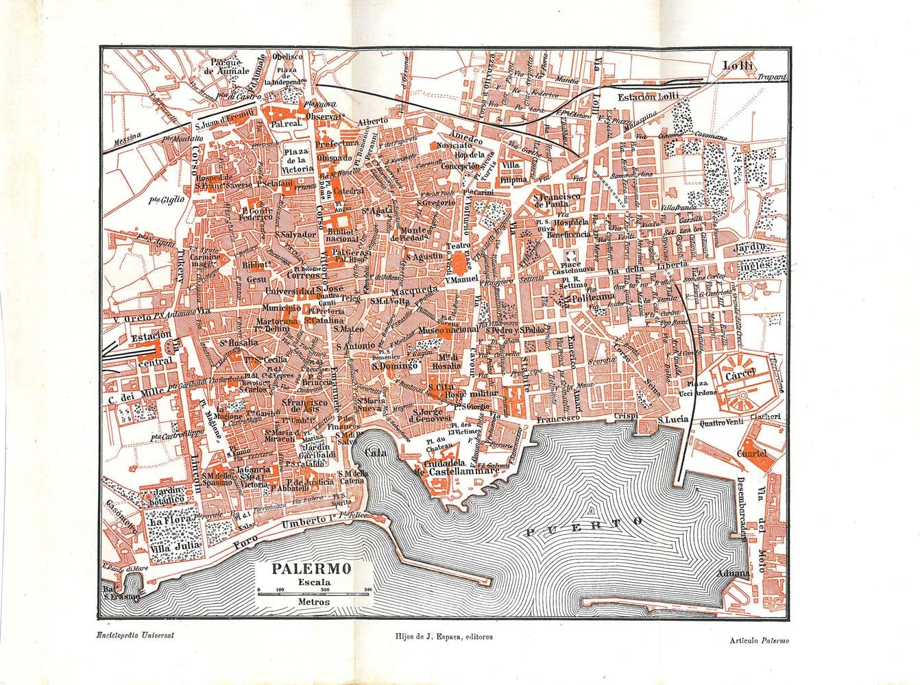 Street map Palermo Italy