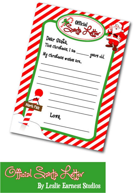 Items similar to PRINTABLE Official Santa Letter on Etsy