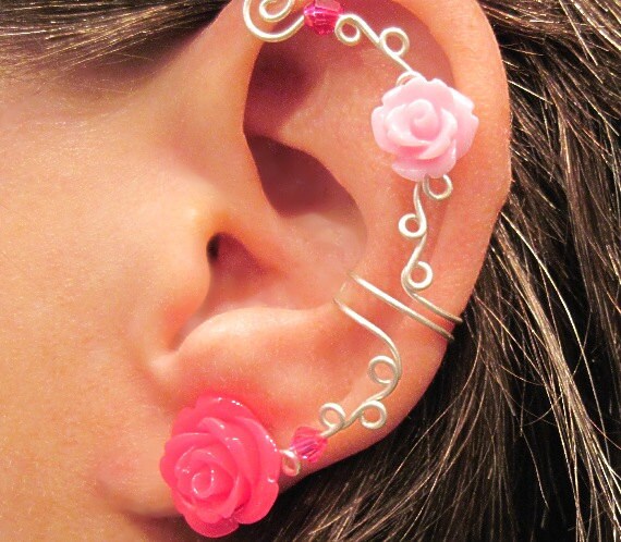 Cartilage Ear Cuff  No Piercing Wedding Prom by ArianrhodWolfchild