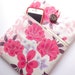 LAST ONE Kimono iPad 3 Sleeve iPad 2 Cover iPad Case - Front Zippered Pocket Padded Tablet case - Japanese Cotton fabric peony pink white