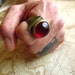Blood Red Glass Game of Thrones Inspired Medieval Fantasy Ring