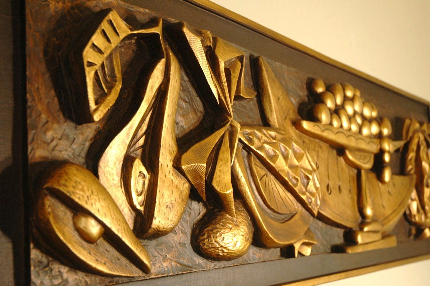 Mid Century Modern Fiberglass Wall Sculpture By J Segura