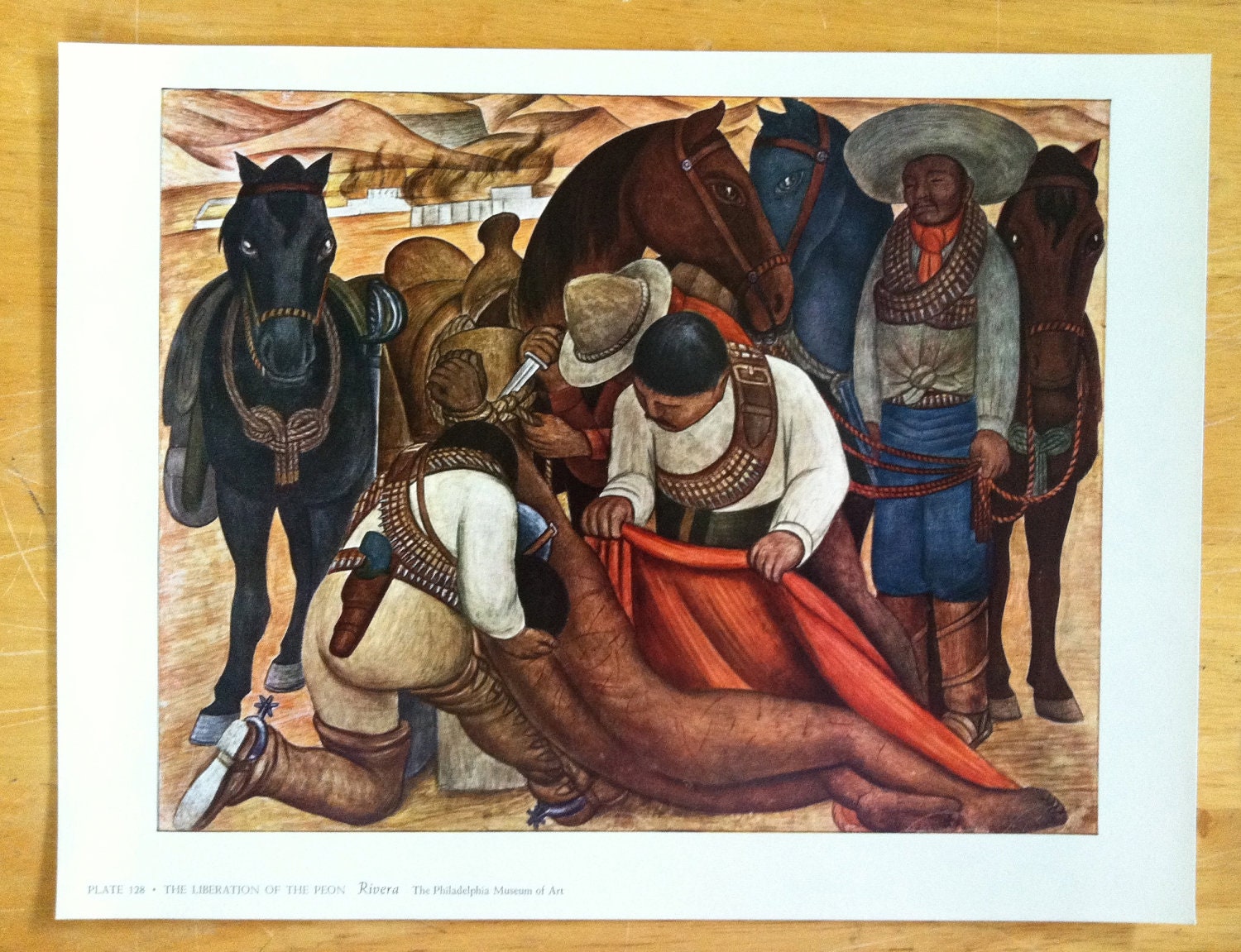 Vintage Print Diego Rivera The Liberation Of The Peon
