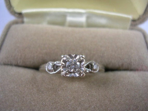 antique keepsake engagement wedding rings