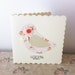 SALE, bird birthday card, handmade card, a little birdie told me, happy birthday, handmade bird, paper goods, orange floral bird