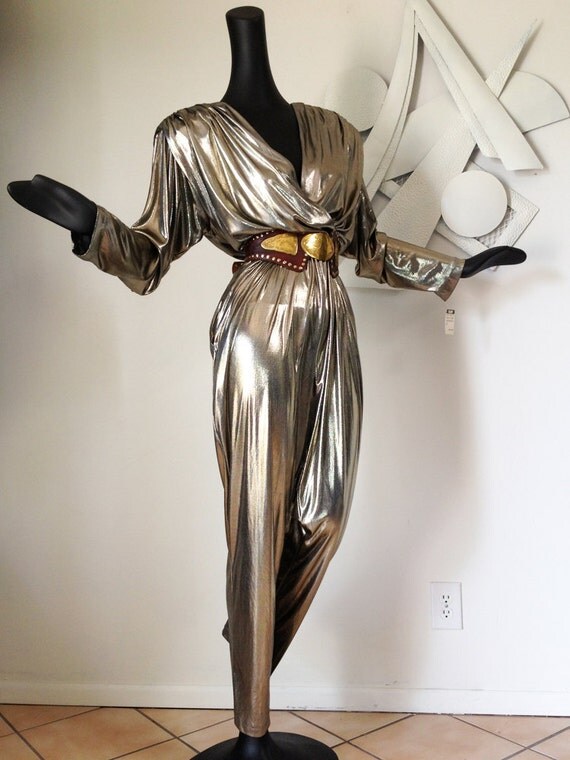 gold 80s outfit