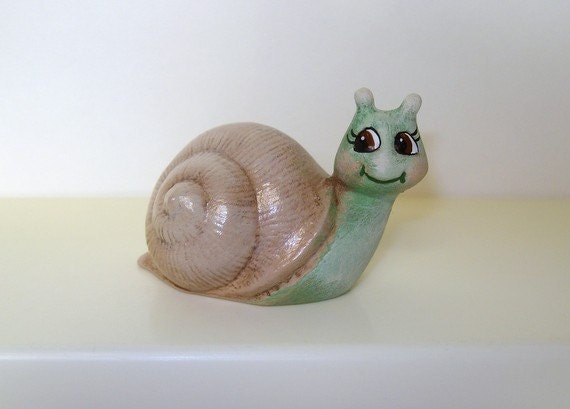 Snail ceramic snail miniature ceramic snail