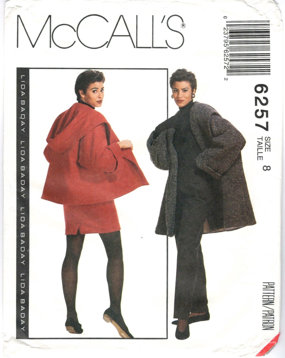 1990s Lida Baday coat, jacket, skirt and pants pattern - McCall's 6257