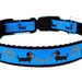 Dachshund Dog Collar 3/4" Blue Dog Collar SIZE MEDIUM